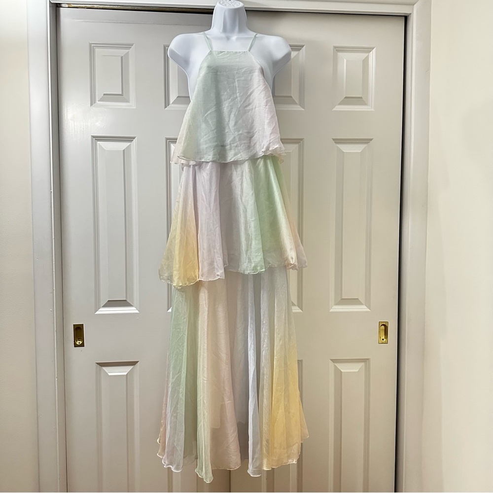 Free People OPT Elena Pastel Tiered Maxi Dress - Picture 4 of 8